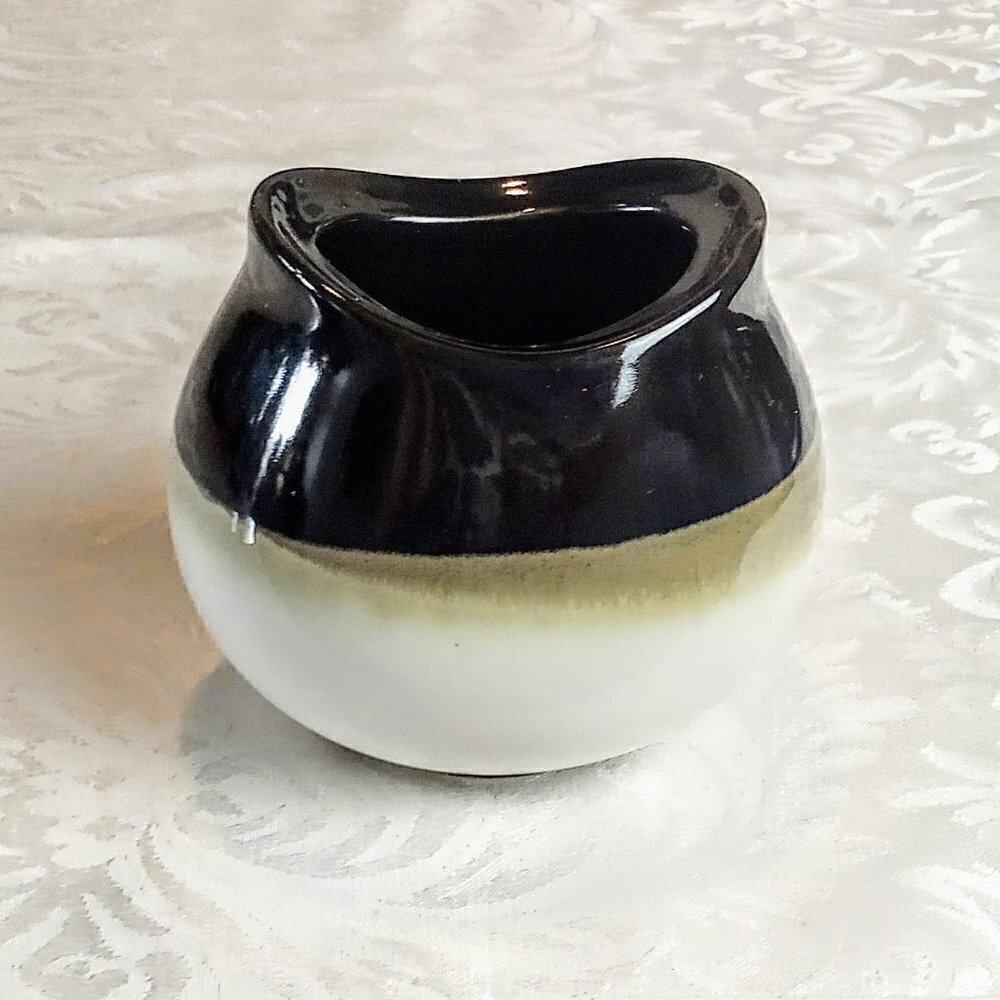 Sango Nova Black Ceramic Sugar Bowl